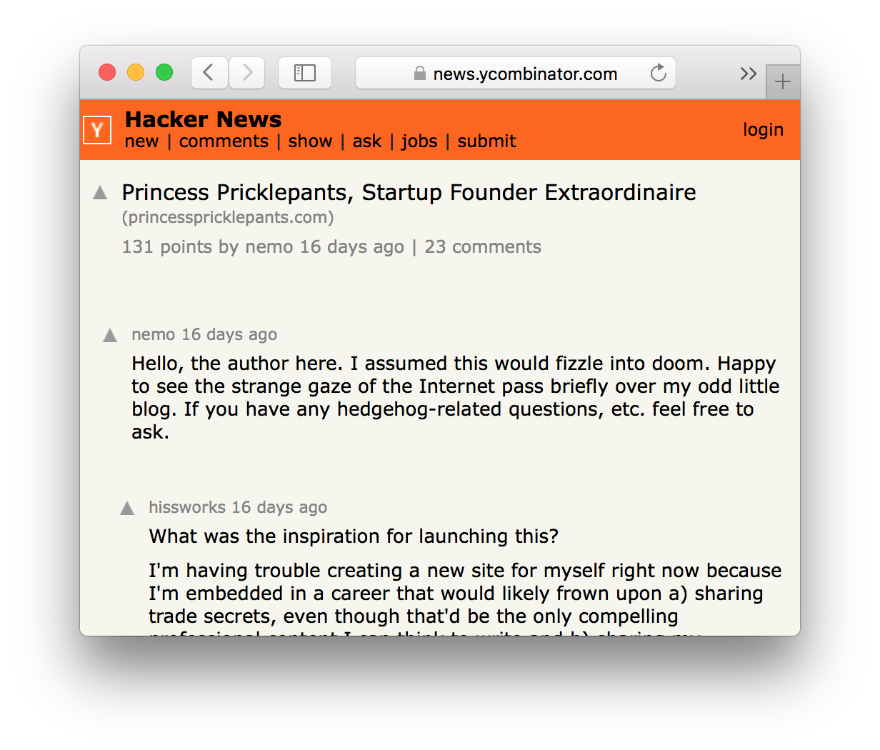 Visit the thread on Hacker News.